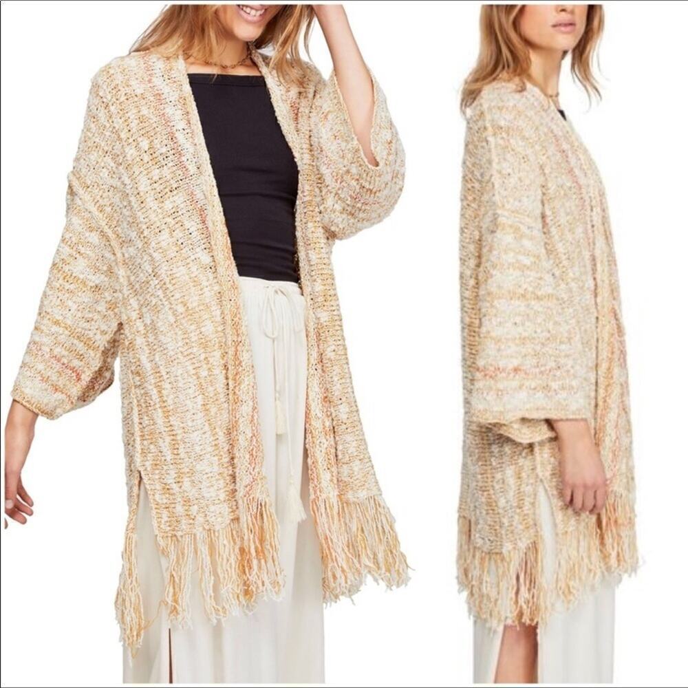 Free People Lucia Fringe Cardigan Sweater XS/S - Picture 1 of 8